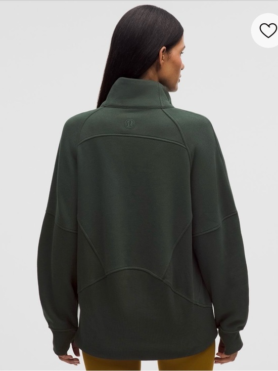 lululemon athletica Sweaters - lululemon  Scuba half-zip hoodie with Gold zipper -in Rainforest Green  (M/L)